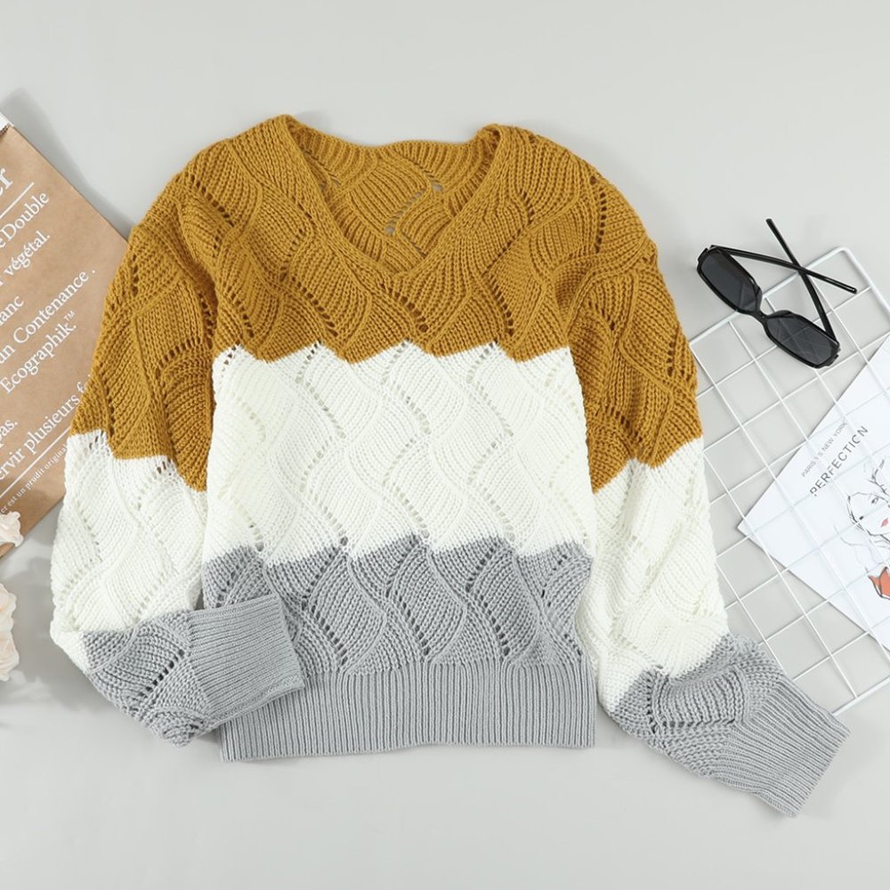 Weave Me In Colorblock Sweater - Picture 3 of 5